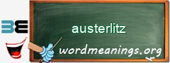 WordMeaning blackboard for austerlitz